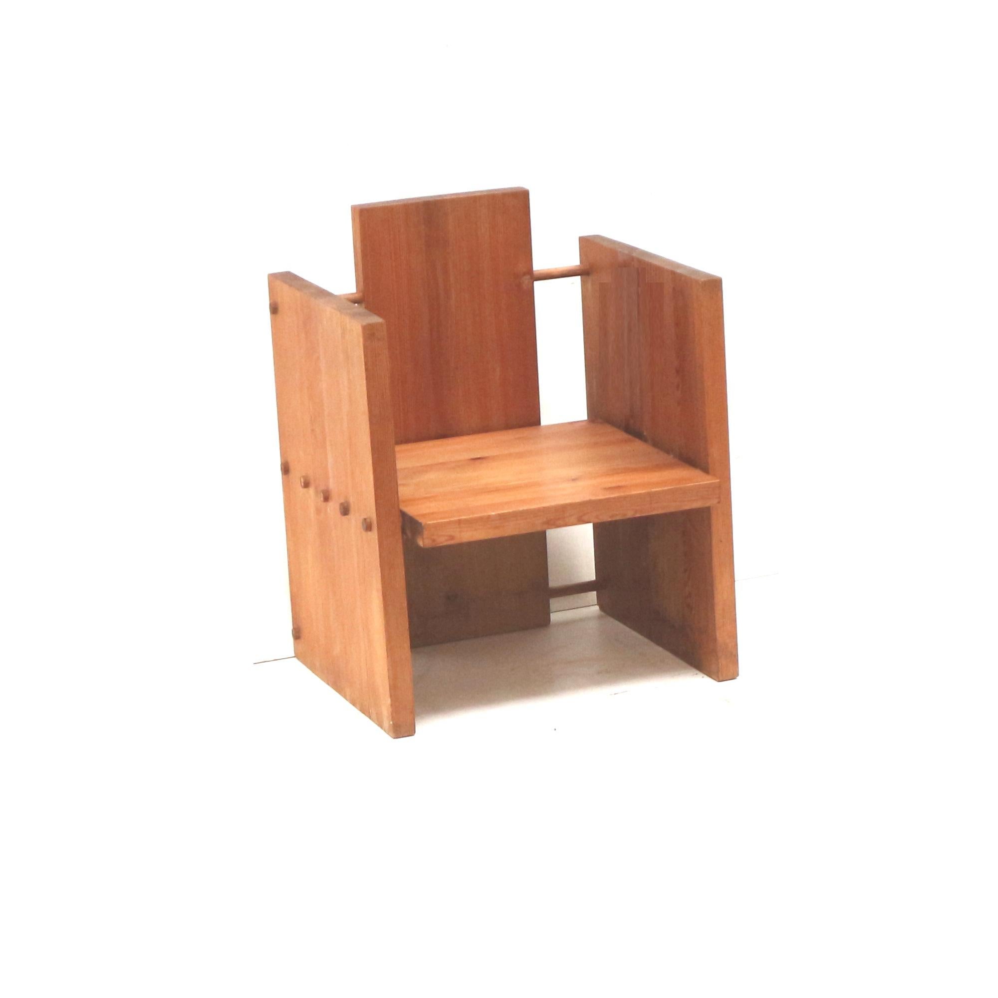 3x fauteuil moderniste brutaliste très rare conçu par l'architecte Fritz Zeiger en vente 7