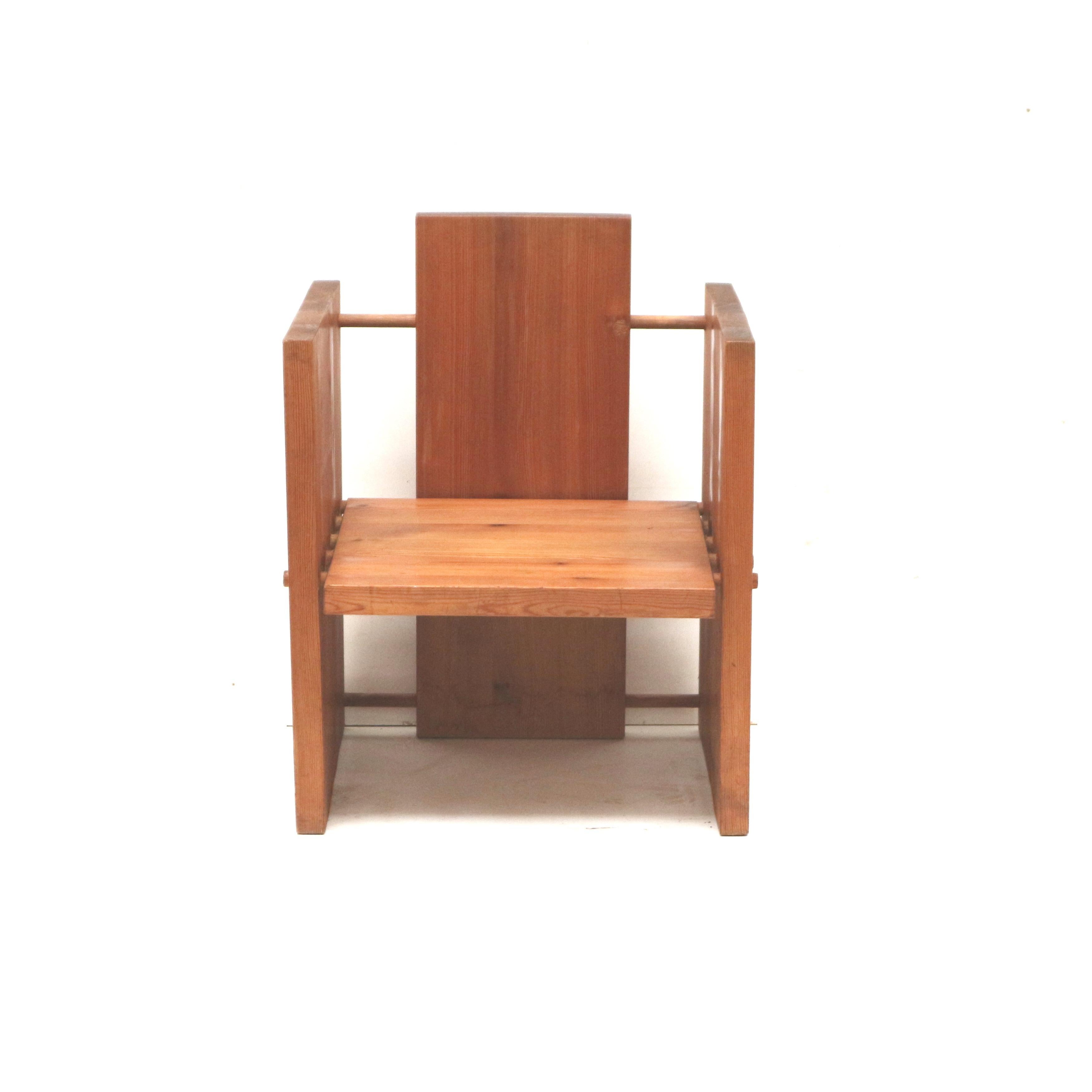 3x fauteuil moderniste brutaliste très rare conçu par l'architecte Fritz Zeiger en vente 8