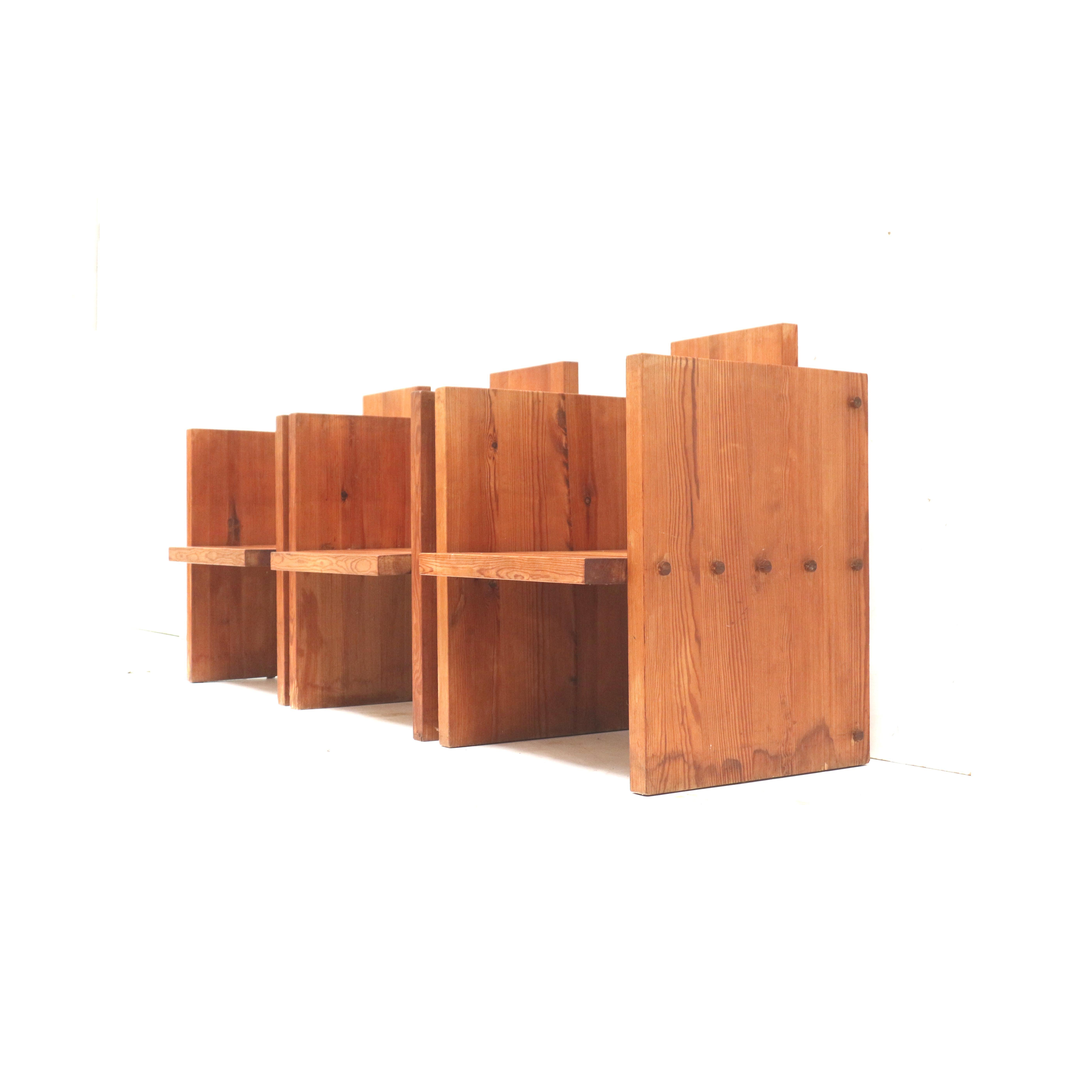 3x Très rare fauteuil moderniste brutaliste conçu par l'architecte Fritz Zeiger. Fritz Zeiger était un architecte allemand connu pour son travail dans la première moitié du XXe siècle. Il est souvent associé à l'essor du modernisme dans