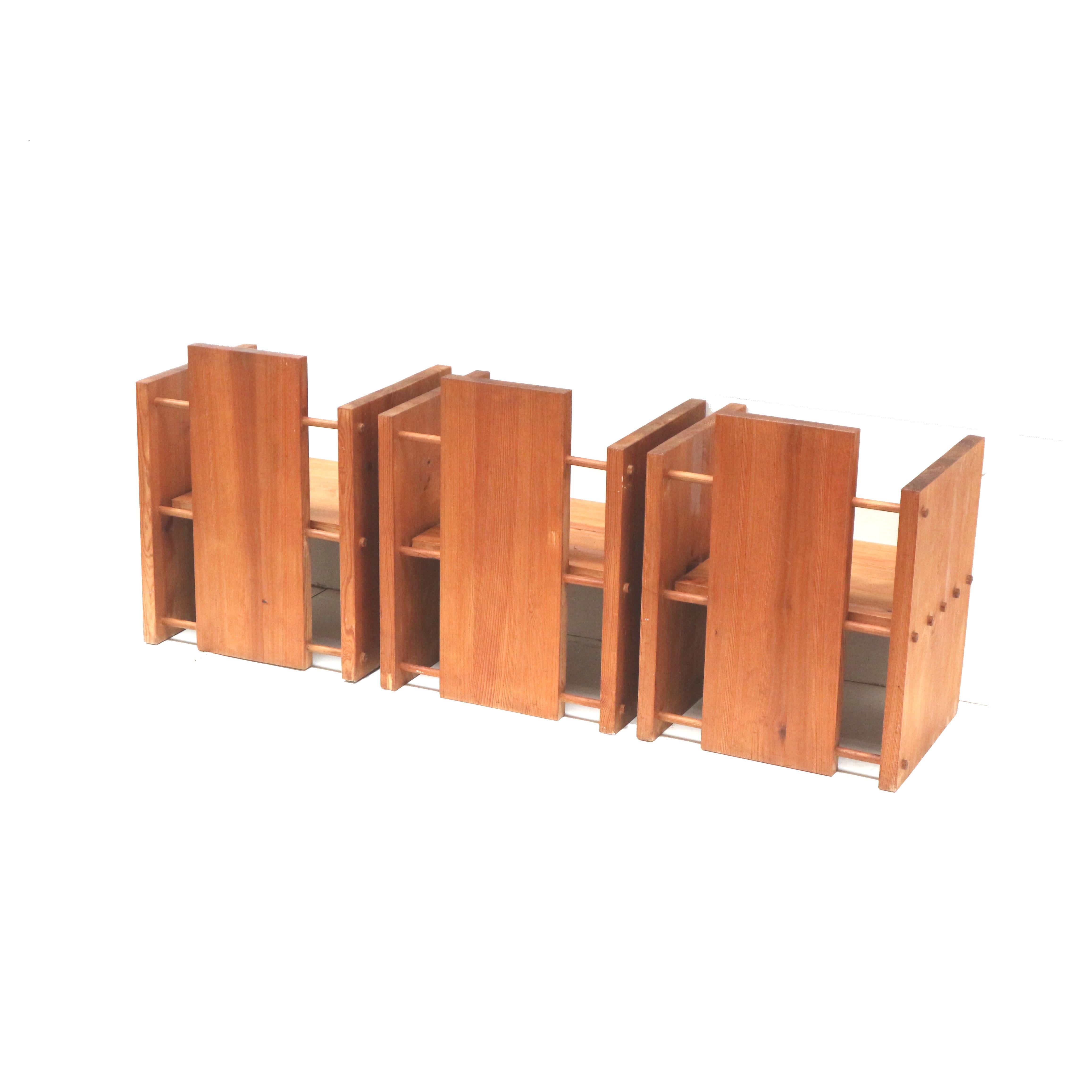 3x fauteuil moderniste brutaliste très rare conçu par l'architecte Fritz Zeiger en vente 1