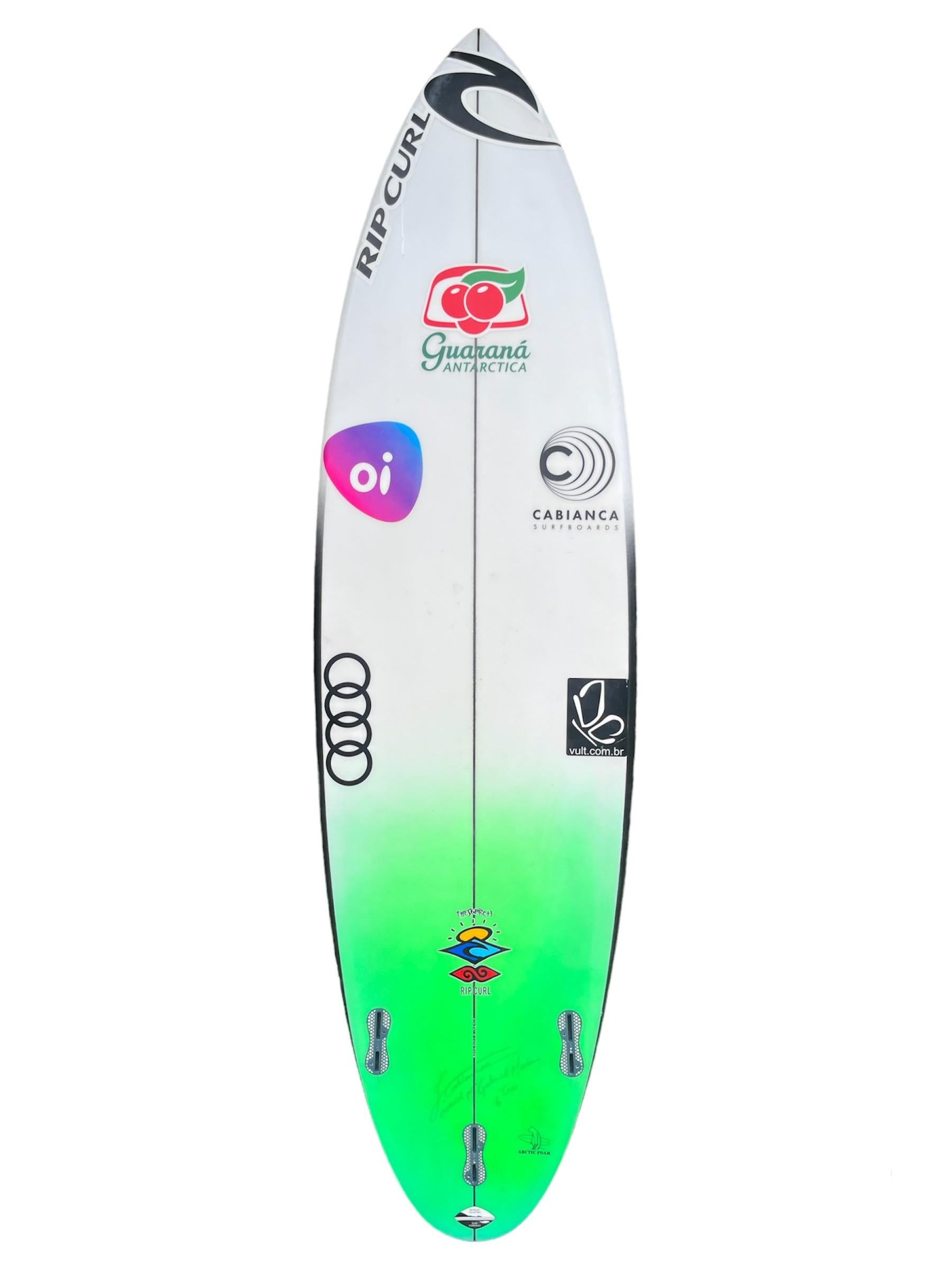 3X Surfing World Champion Gabriel Medina’s personal surfboard. Shaped for the 2020 Summer Olympics held in Tokyo Japan, July 2021. Gabriel Medina is a 3-time WSL World Champion of Surfing holding world titles in 2014, 2018, and 2021. Medina also