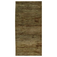 3x10 Brown Hand-Knotted Wool Striated Earth Tones Classic Traditional Carpet Rug