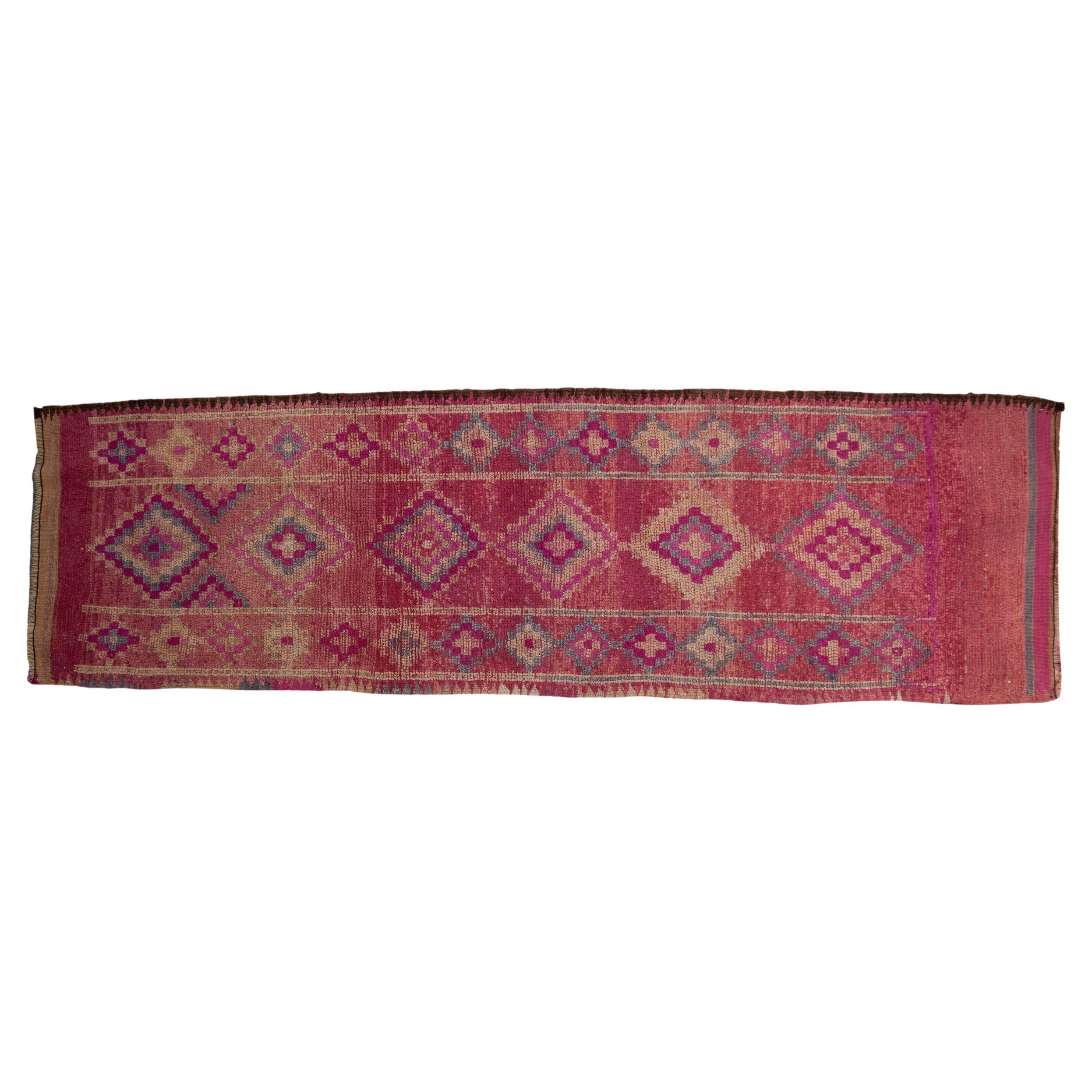 Vintage Distressed Kurd Rug Runner For Sale