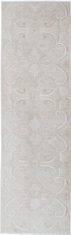 3x11 ft Handmade Runner Rug. Hallway Runner Rug. Beige Kitchen Rug. Corridor Rug
