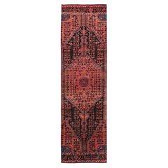 3'x11' Peach Overdyed Vintage Persian Hamadan Hand Knotted Wool Runner Rug