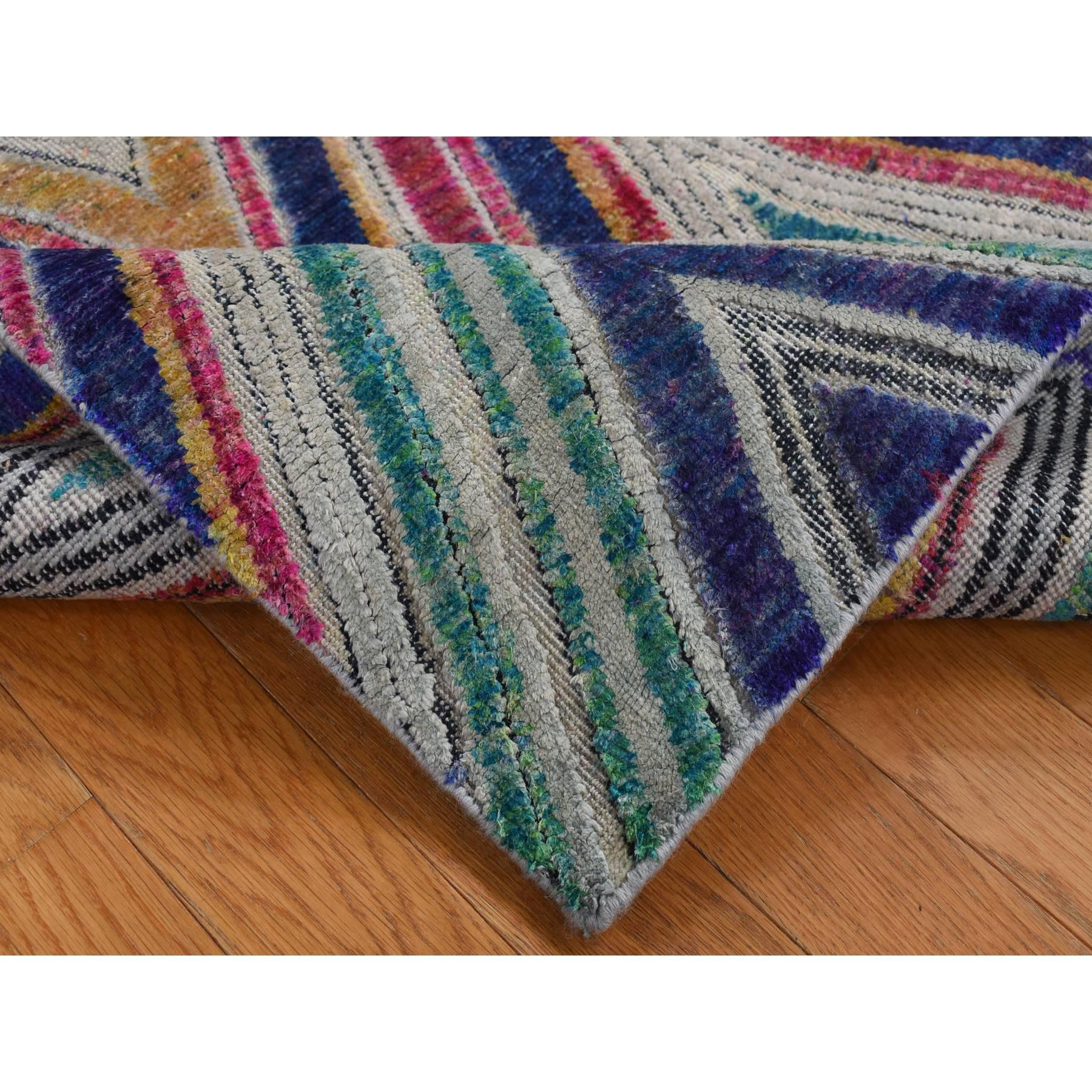 Hand-Knotted 3'x11'10