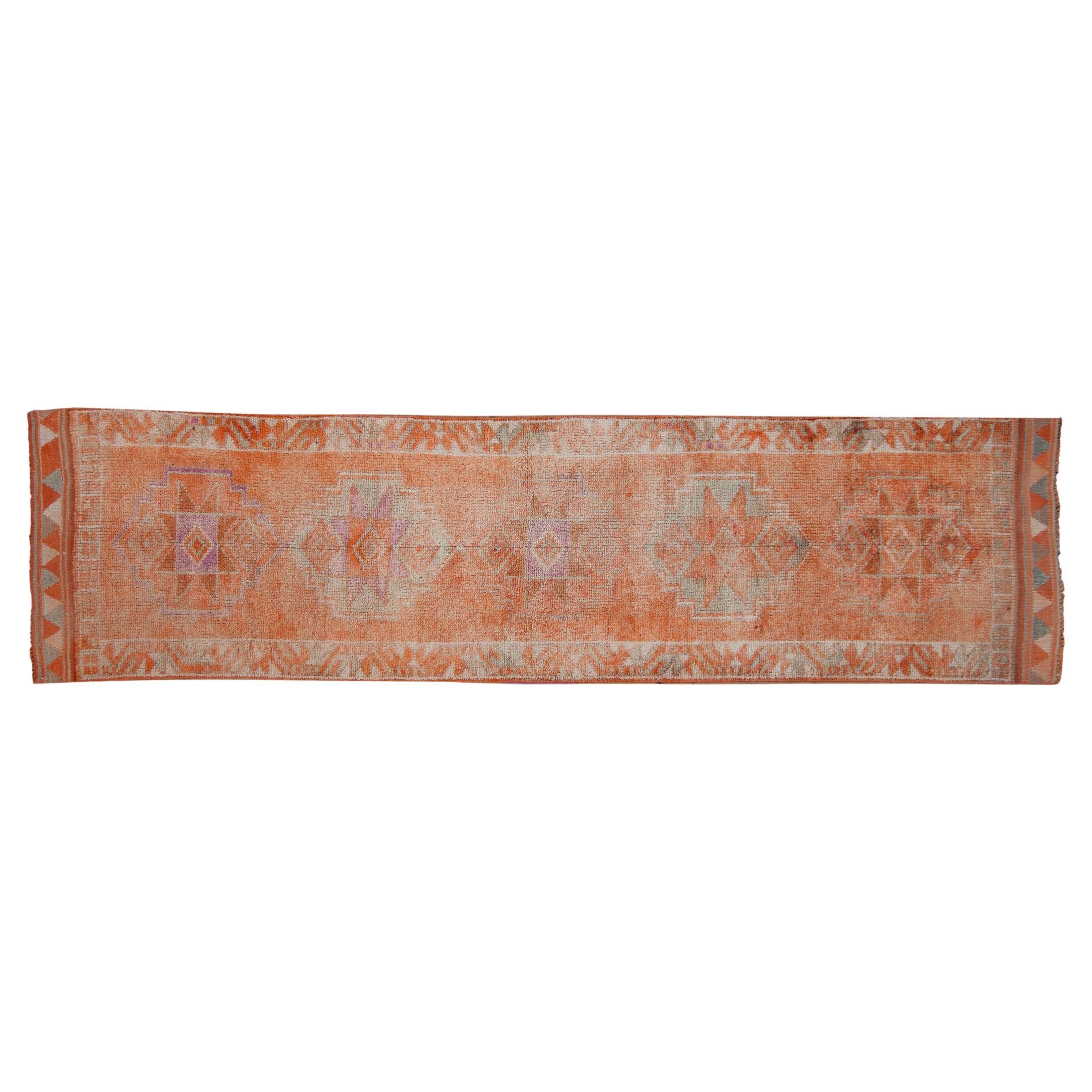 Vintage Distressed Kurd Rug Runner For Sale at 1stDibs