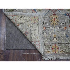 3'x11'7" Dorian Gray Bidjar Garus Design Hand Knotted Wool Runner Aryana Rug