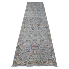 3'x11'7" Dorian Gray Bidjar Garus Design Hand Knotted Wool Runner Aryana Rug