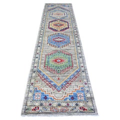 3
x11
8" Koala Gray Angora Oushak Vibrant Wool Hand Knotted Runner Oriental Rug