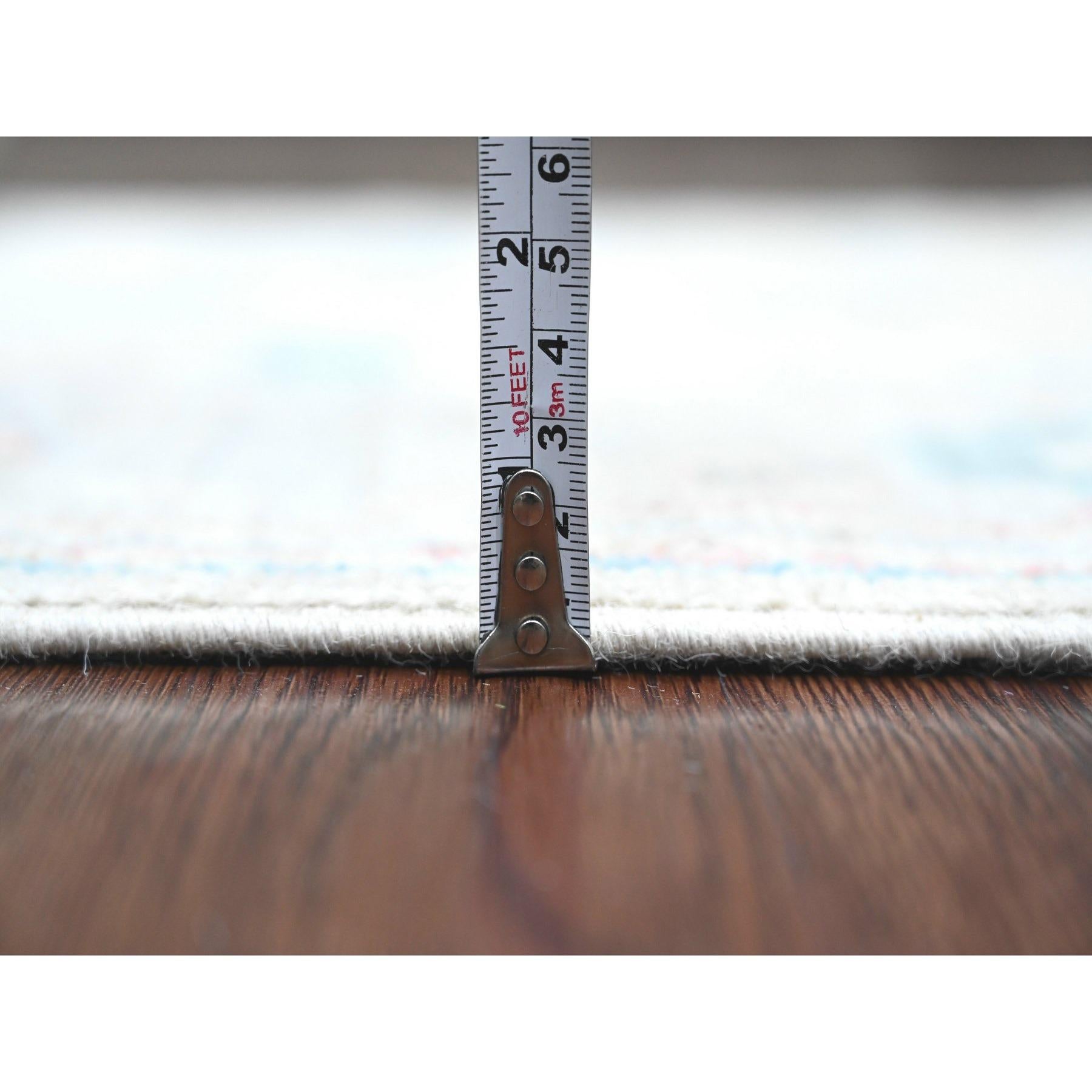 Tappeto Runner in lana annodato a mano 3'x11'8