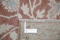 3x12 ft Handmade Red, Beige Runner Rug. Floral Corridor Rug for Hallway, Kitchen