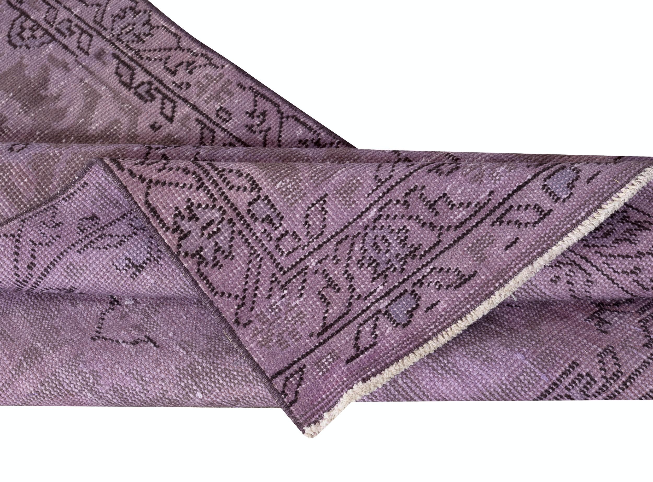 3x12 Ft Purple Hallway-Läufer. Küchenteppich. Korridor-Teppich. Modern Treppenteppich (Moderne) im Angebot