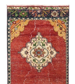 3x12 Ft Unique Vintage Turkish Runner Rug, Traditional Handmade Carpet, All Wool