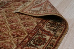 3x12 Giselle Zinnia Brown Geometric Floral Modern Hand Knotted Wool Carpet Rug