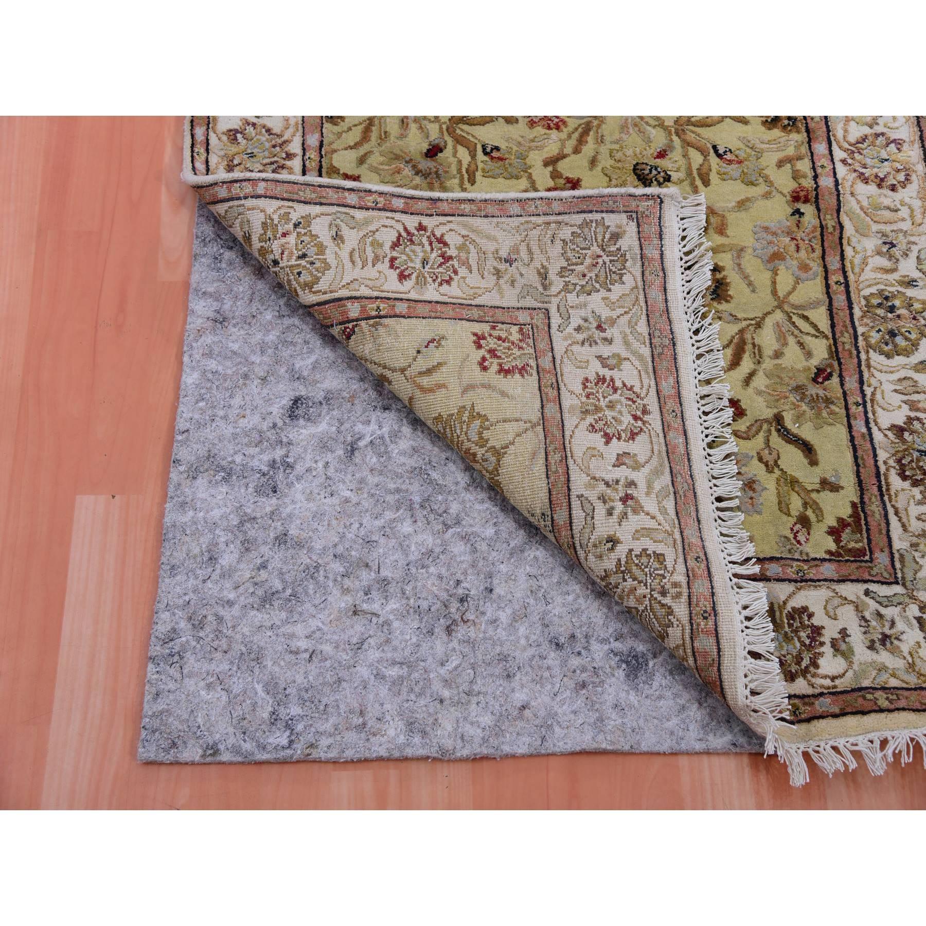 Indiano Tappeto orientale Greene & Greene Greene annodato a mano in seta e lana con disegno Rajasthan in vendita