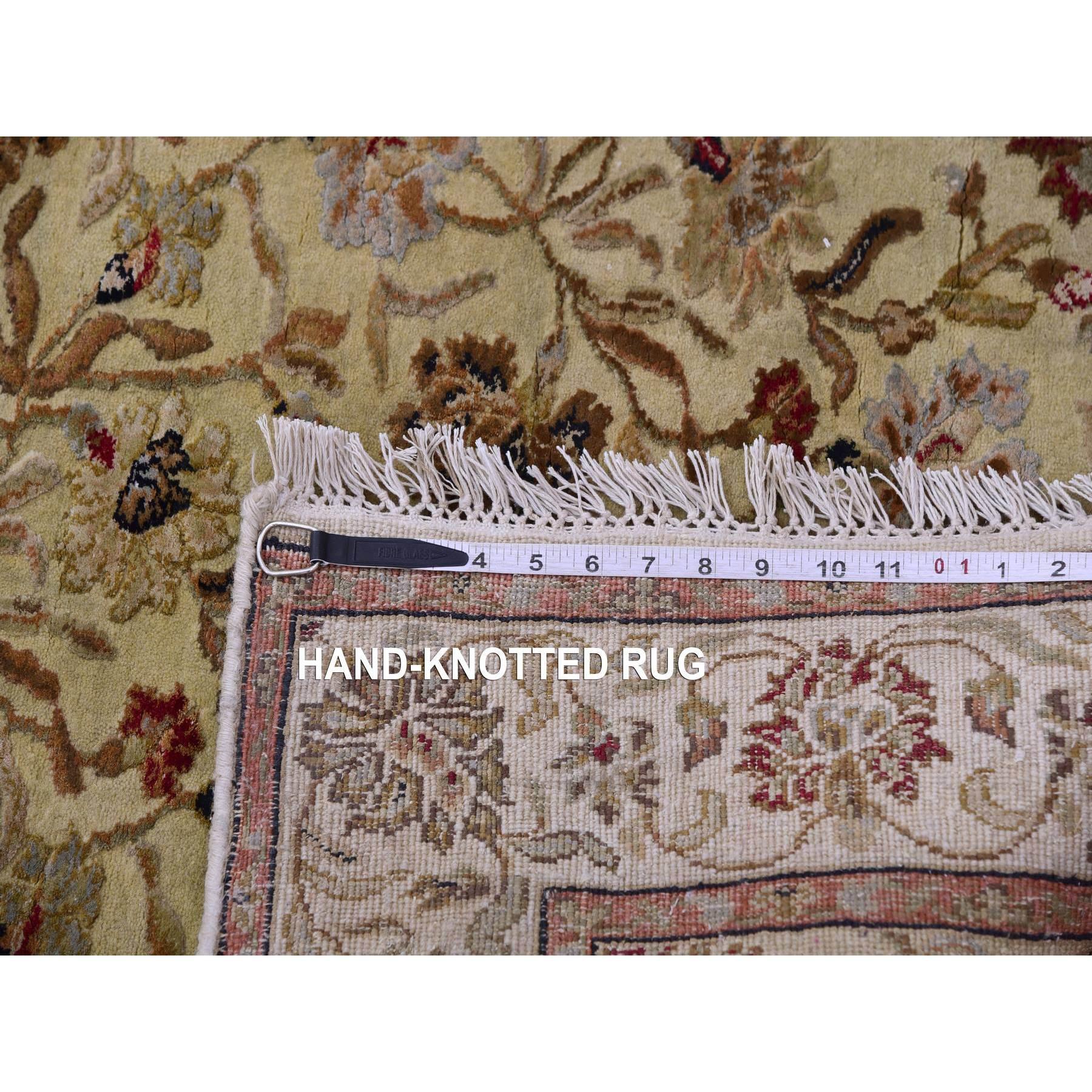 Lana Tappeto orientale Greene & Greene Greene annodato a mano in seta e lana con disegno Rajasthan in vendita