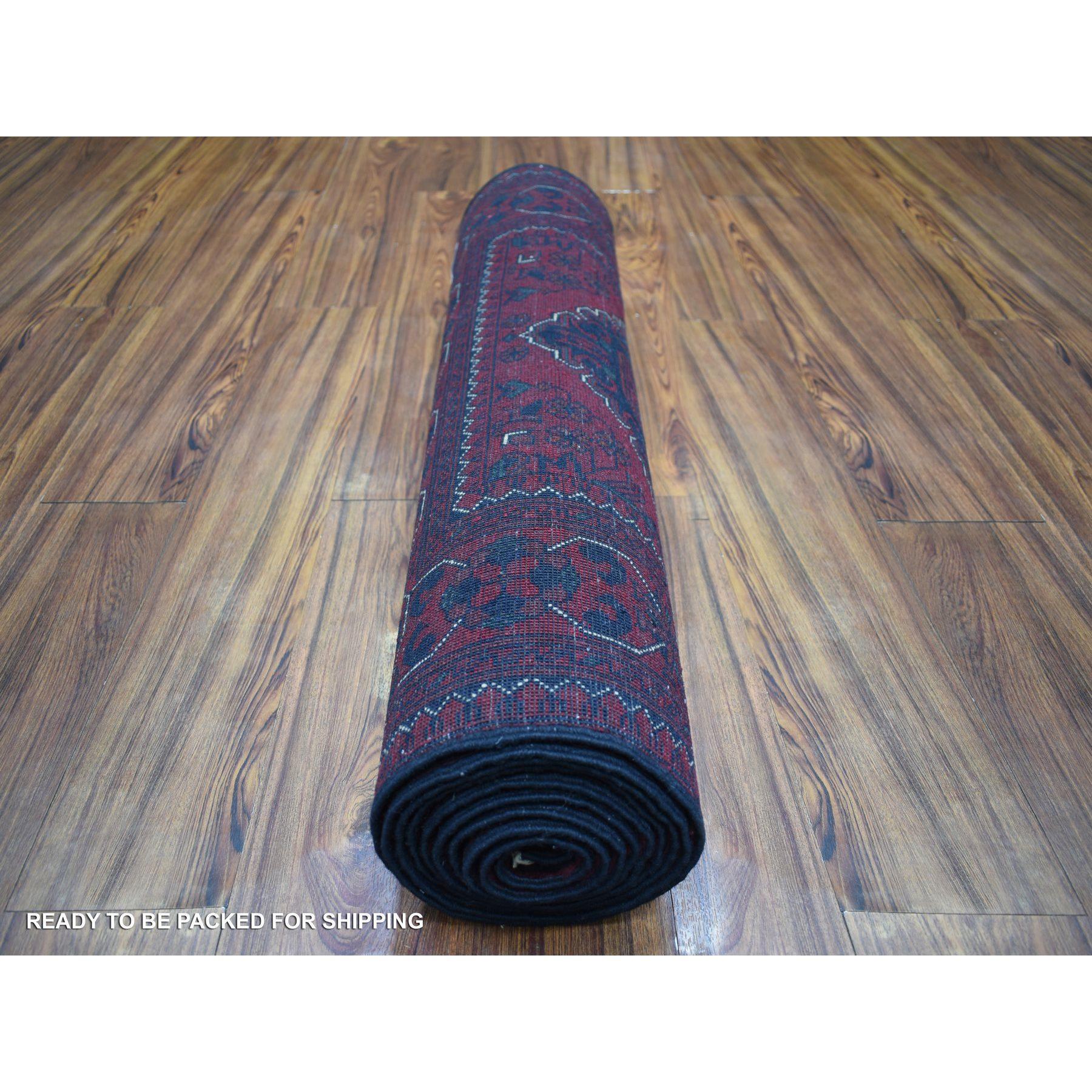 Afghano Tappeto Runner afgano Khamyab 3'x12'9