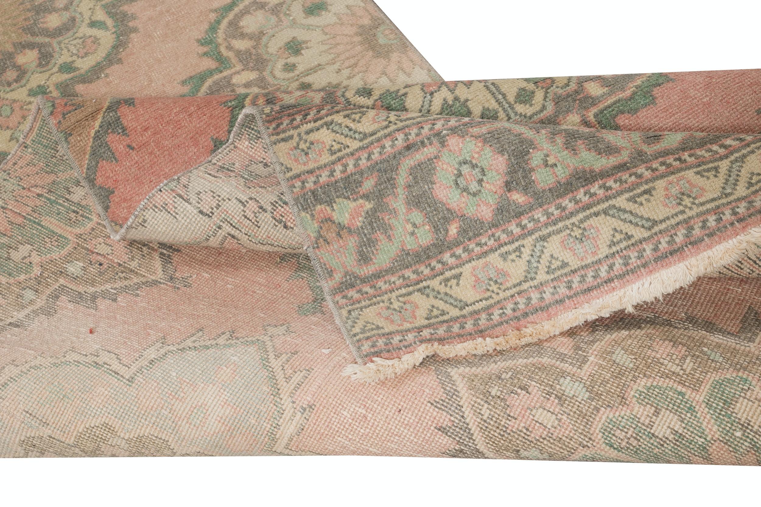 Rustic 3x13.2 Ft Handmade Hallway Runner. Kitchen Rug. Corridor Rug. 1960s Stair Rug For Sale