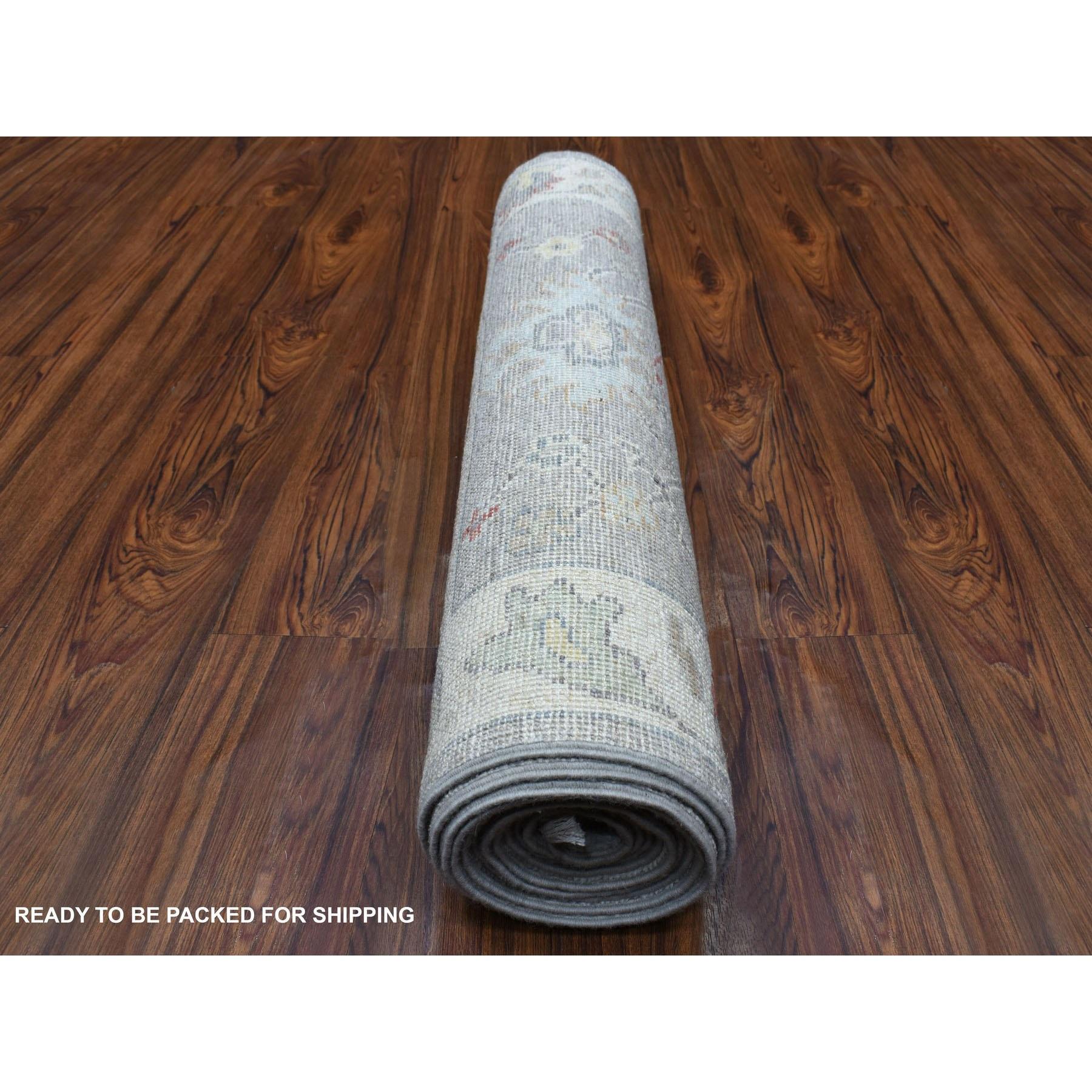 Alfombra oriental de Angora Oushak de 3'x13'5