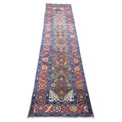 3'x13'6" Almond Brown Antique Farsian Bakshaish Exc Cond Hand Knotted Wool Rug