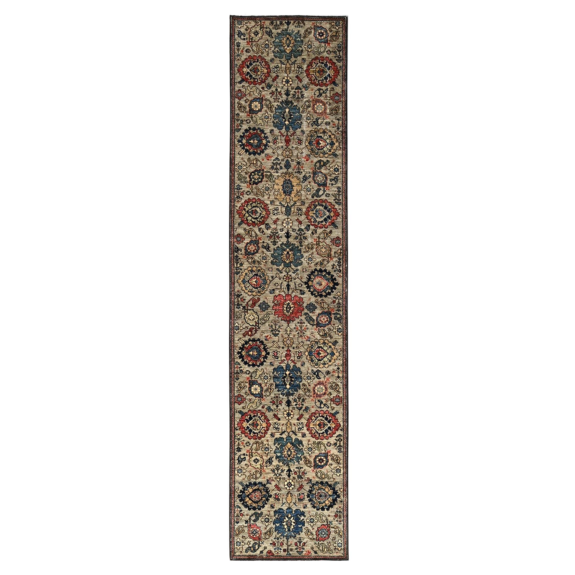 3
x14
Brown Northwest Persian All Over Design Hand Knotted Wool Runner Rug