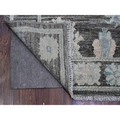 3'x15'7" Chamäleon Gray Afghan Angora Oushak übergroßer Läufer Orientteppich