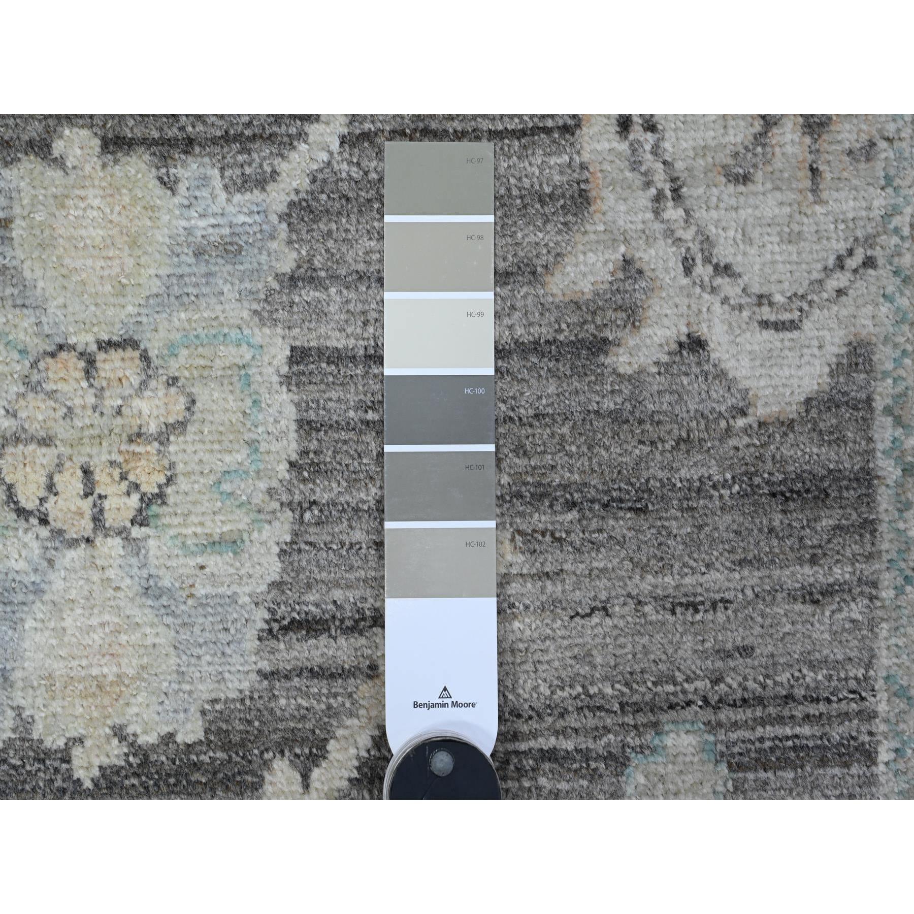 Afghano Tappeto orientale Runner Oversize Afghan Angora Oushak 3'x15'7