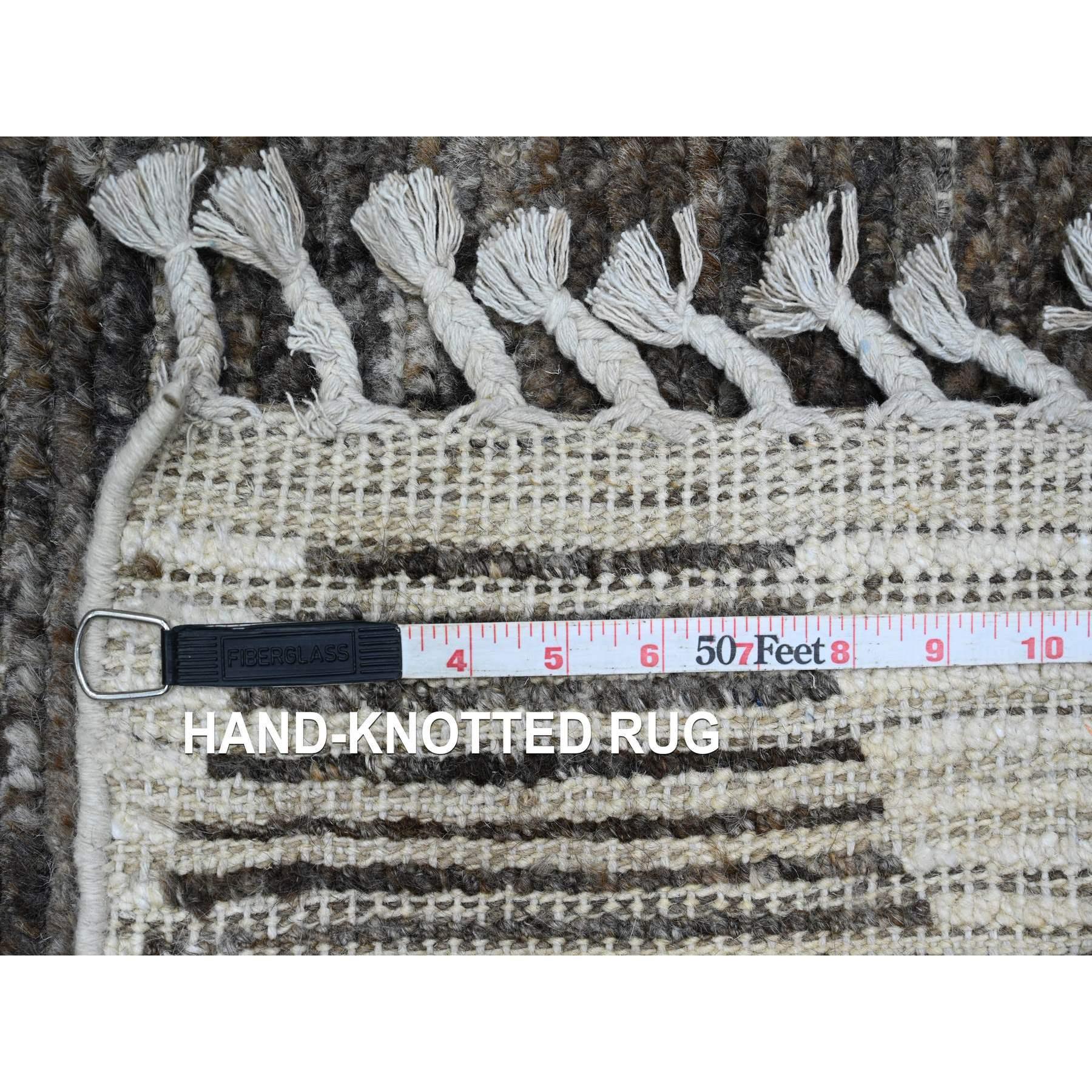 Tapis de course en laine nouée à la main 3'x16'8