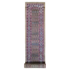 3'x18' Brown Antique Serab Camel Hair Full Pile Hand Knotted Wool XL Runner Rug