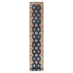 3'x18'6" Yale Blue Special Kazak Soft Wool Hand Knotted XL Runner Oriental Rug