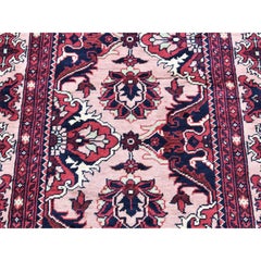3'x19' Soft Pink, Afghan Khamyab, Shiny Wool Hand Knotted, XL Runner Rug