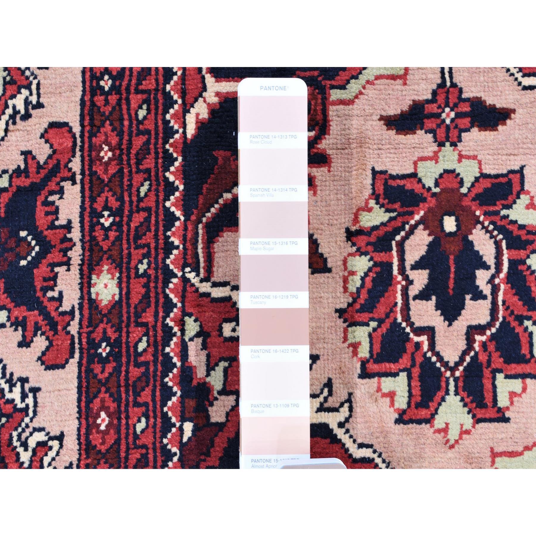 Medievale 3'x19' Rosa tenue, Khamyab afgano, lana lucida annodata a mano, tappeto runner XL in vendita