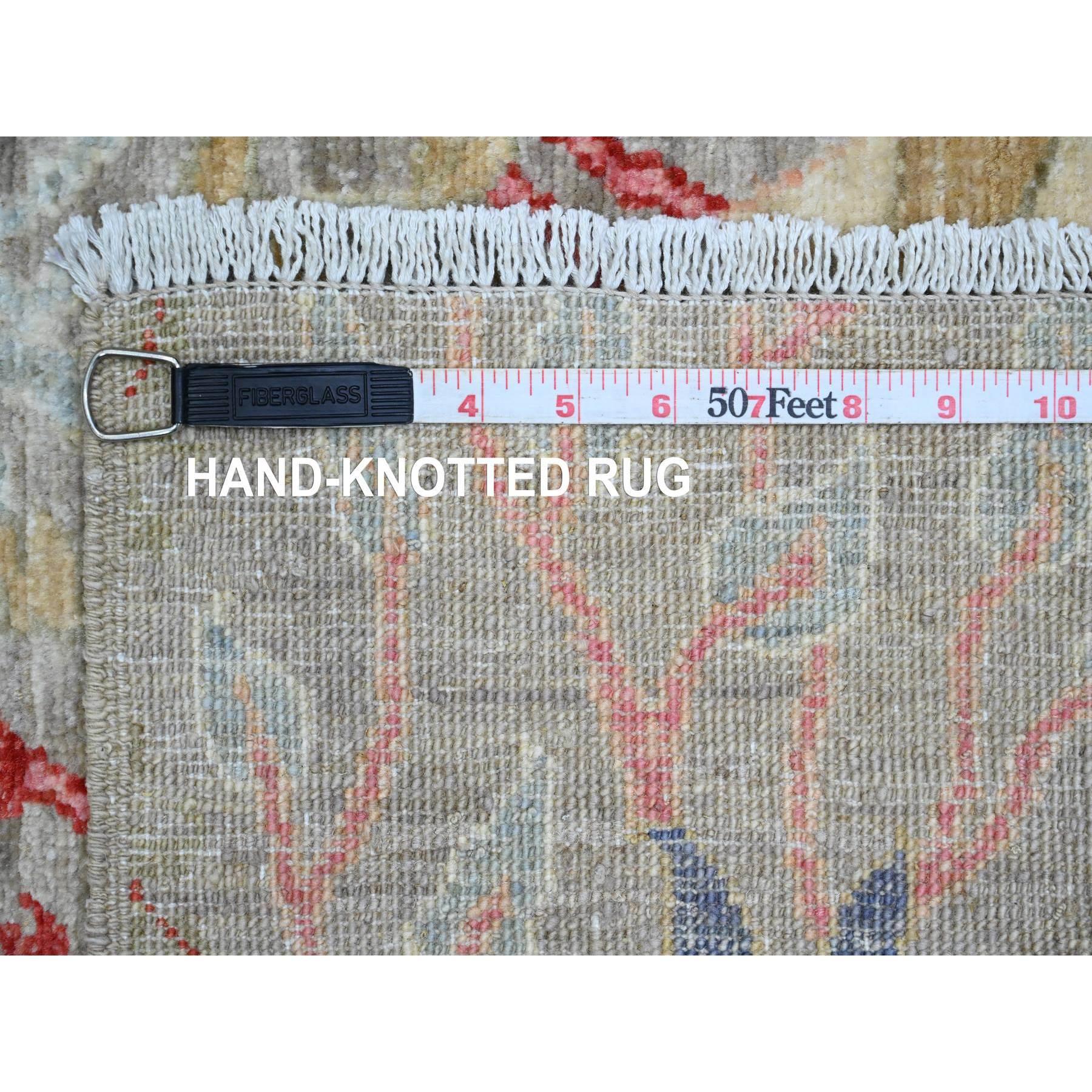 Tappeto Runner in lana annodato a mano 3'x19'5