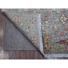 3'x19'9" Echo Gray Fine Aryana Collection XL Runner Oriental Rug