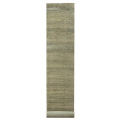 3
x21
10" Brown Modern Grass Design Wool and Silk Hand Knotted XL Runner Rug
