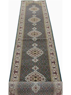 3x23 Hand-Knotted Runner Rug – Geometric Wool Design