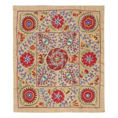3x3.3 Ft Silk Embroidery Wall Hanging. Modern Bed Cover. Decorative Tablecloth