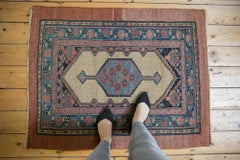 Antique Camel Hair Serab Square Rug