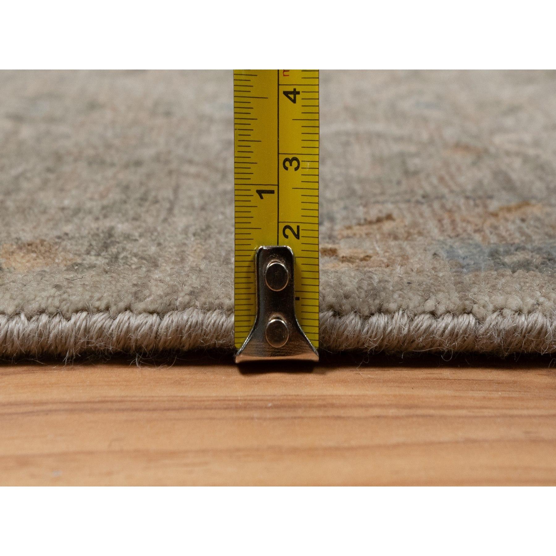 3'x4' Biber Braun Mamluke Design Reine Himalaya Wolle Handgeknüpft Teppich im Angebot 1