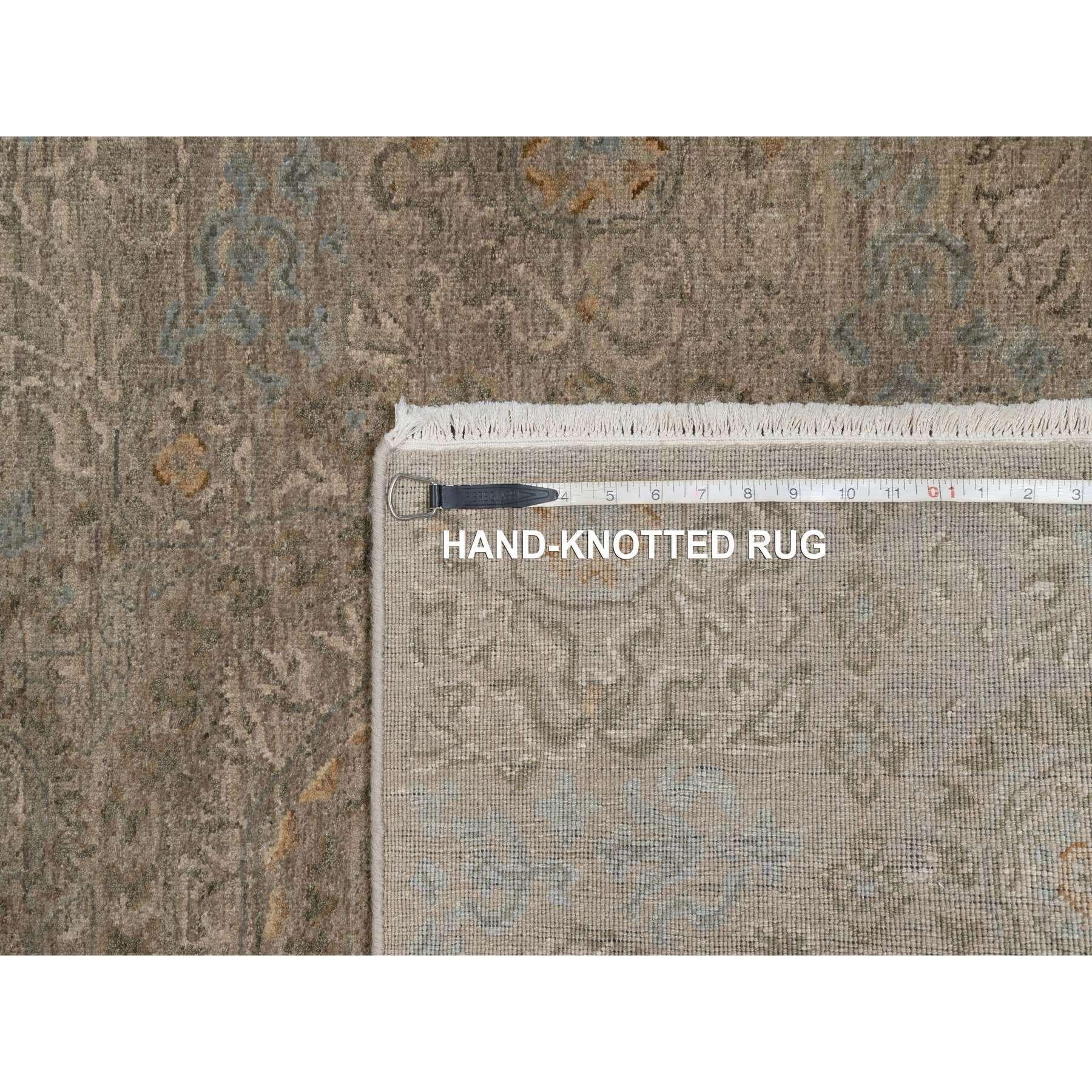 3'x4' Biber Braun Mamluke Design Reine Himalaya Wolle Handgeknüpft Teppich im Angebot 2