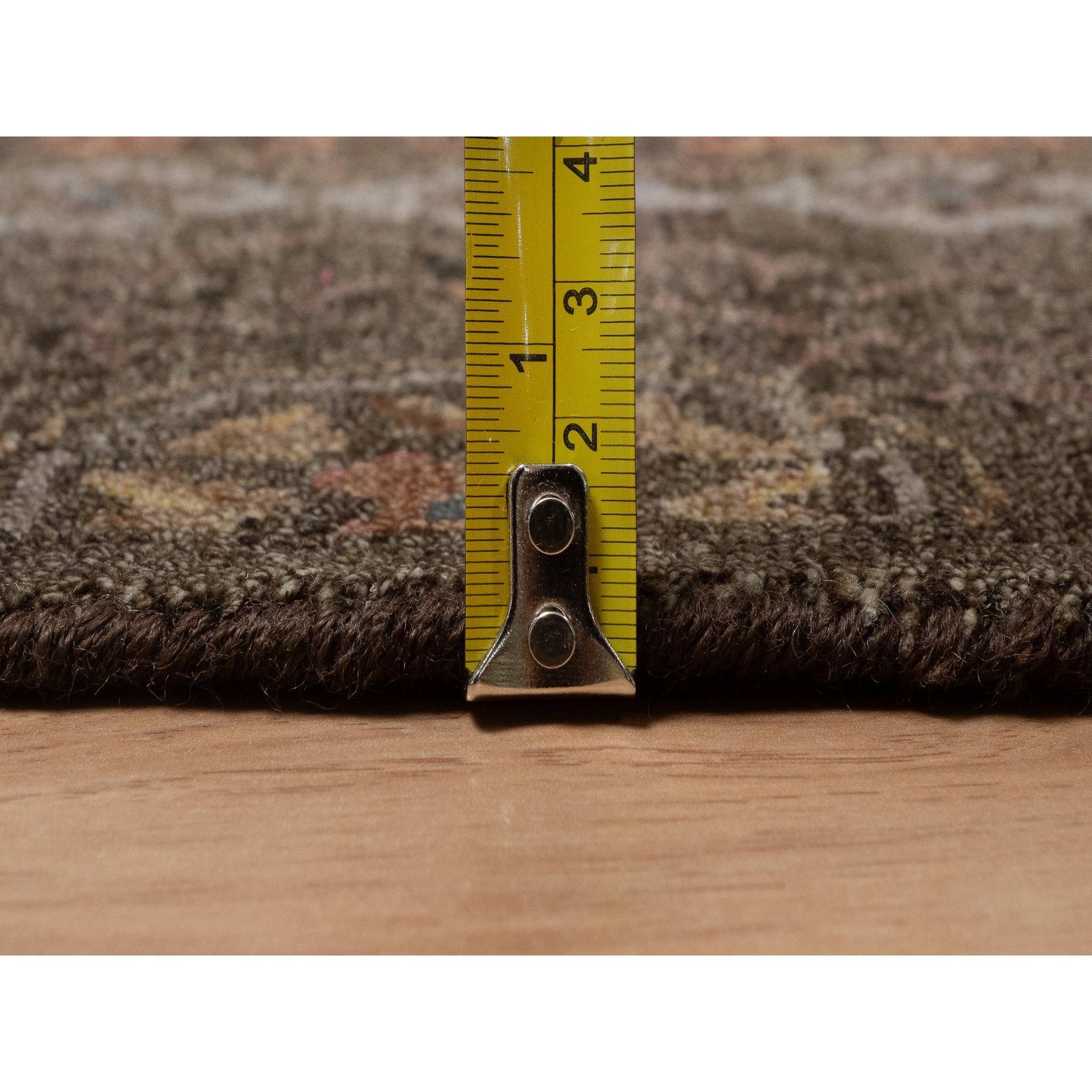 3'x4' Schokoladenbrauner Mamluke Design Reine Wolle Handgeknüpft Orientteppich (21. Jahrhundert und zeitgenössisch) im Angebot