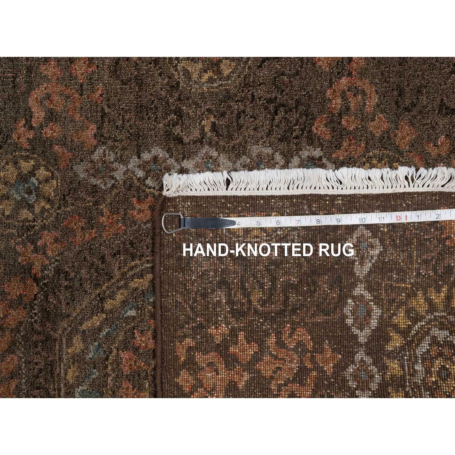 3'x4' Schokoladenbrauner Mamluke Design Reine Wolle Handgeknüpft Orientteppich im Angebot 1