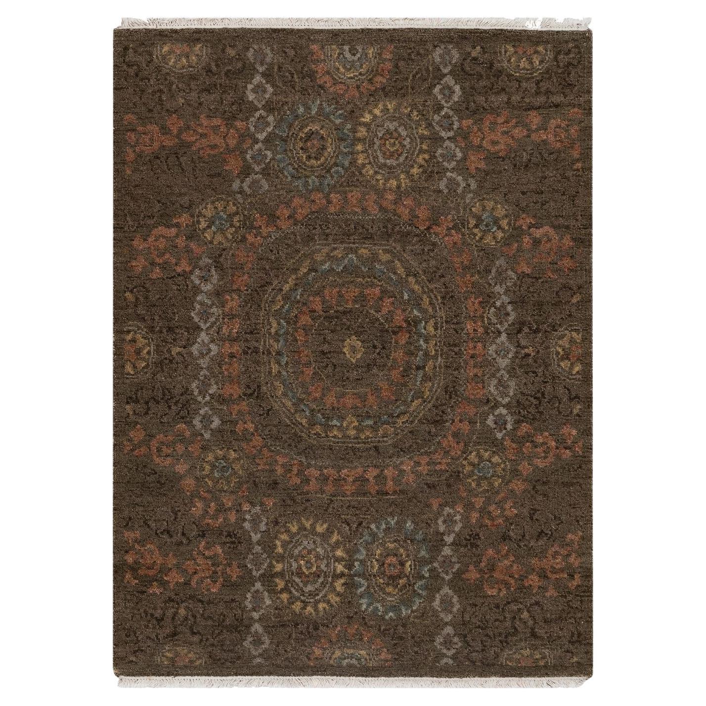 3
x4
 Schokoladenbrauner Mamluke Design Reine Wolle Handgeknüpft Orientteppich im Angebot