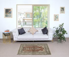 3x4 Ft Handmade Turkish Kayseri Prayer Rug, 100% Wool, Vintage Prayer Mat