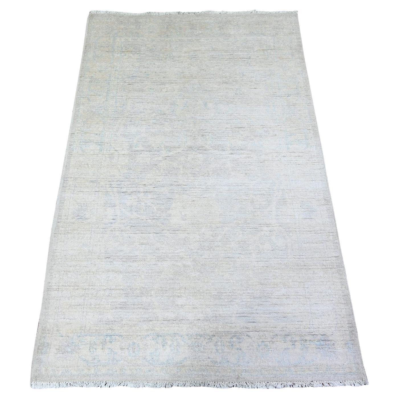 3
x4
10" Colore crema, Annodato a mano, Lavaggio bianco Peshawar 100% Lana