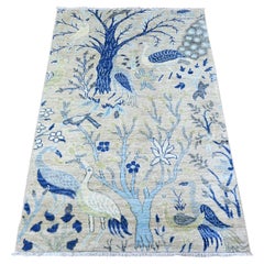 3
x4
10" Grau, pflanzlich gefärbt, 100% Wolle, Afghanisch Peshawar  Handgeknüpfter Teppich