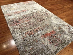 3’x4’11” Marra Modern Hand-Knotted Wool & Bamboo Silk Area Rug