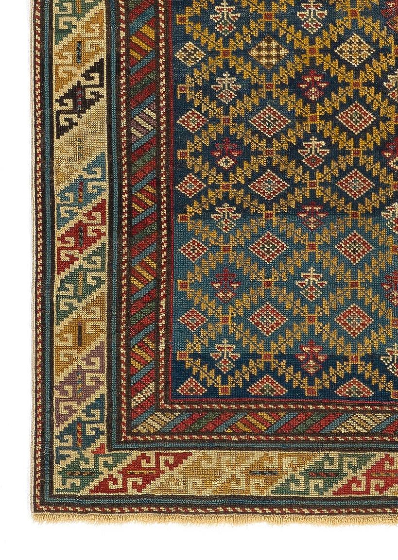 Hand-Knotted Antique Caucasian Karagashli Shirvan Rug, Ca 1910 For Sale