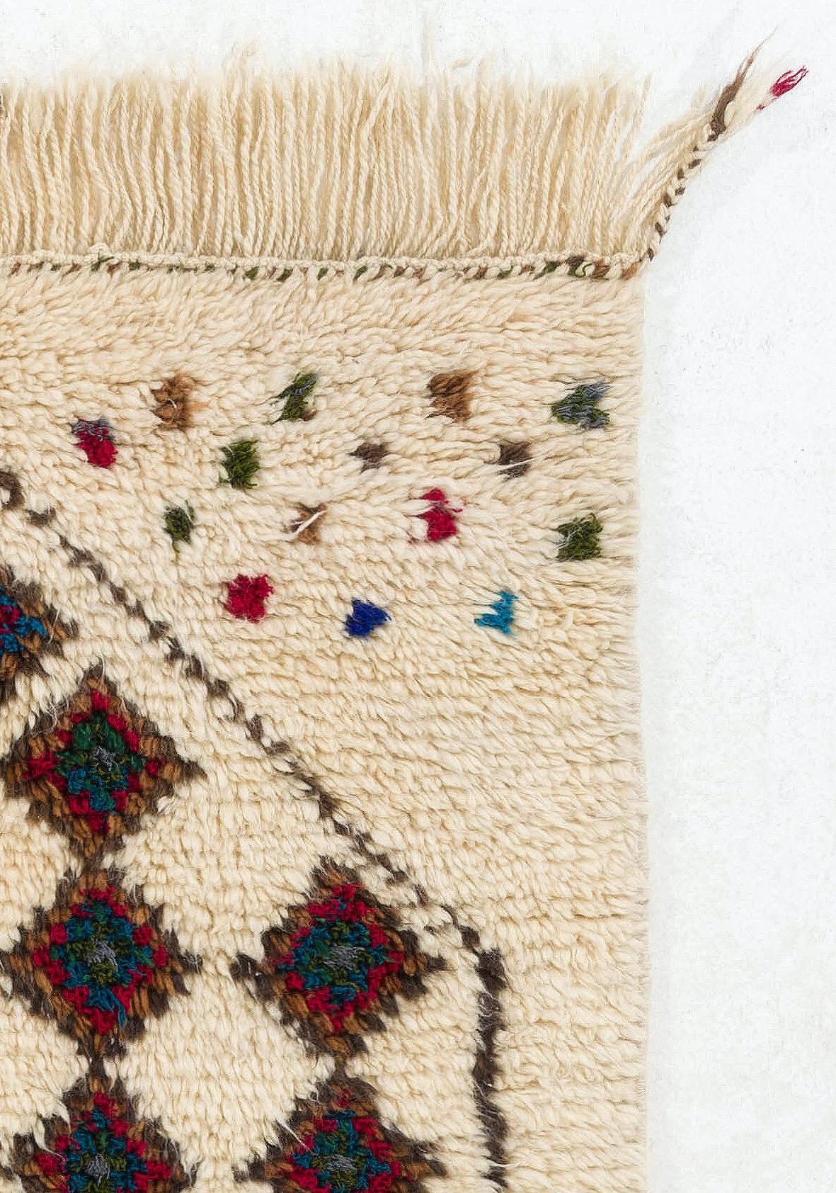 Turkish 3x4.3 ft One of a Kind Vintage Anatolian Tulu Rug, Art for the Floor, 100% Wool